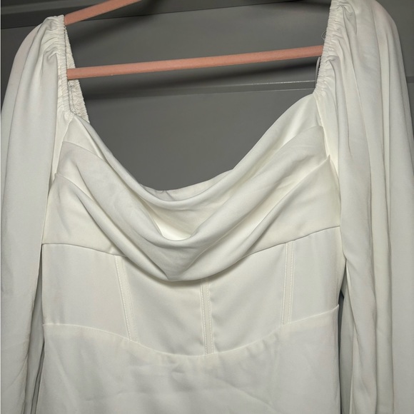 Princess Polly Lillie Long Sleeve Mini Dress White | Large - Picture 3 of 8